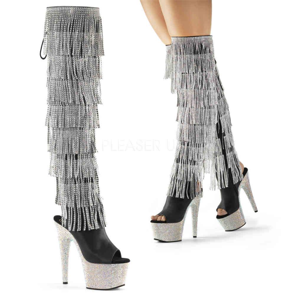 Pleaser - BEJEWELED3019RSF7 Cuissardes à plateforme - Noir Product image